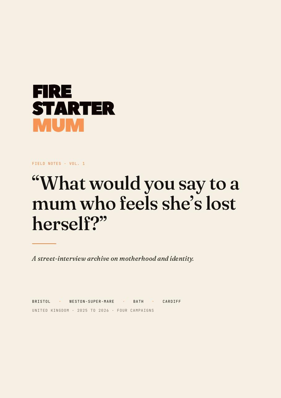 Cover of Field Notes, Vol. 1: What would you say to a mum who feels she's lost herself?
